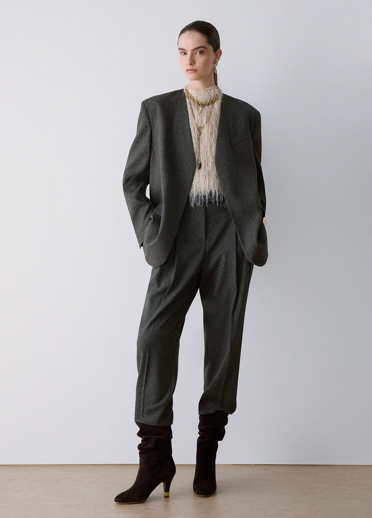Tweed Trousers dark green Liu Jo - medium