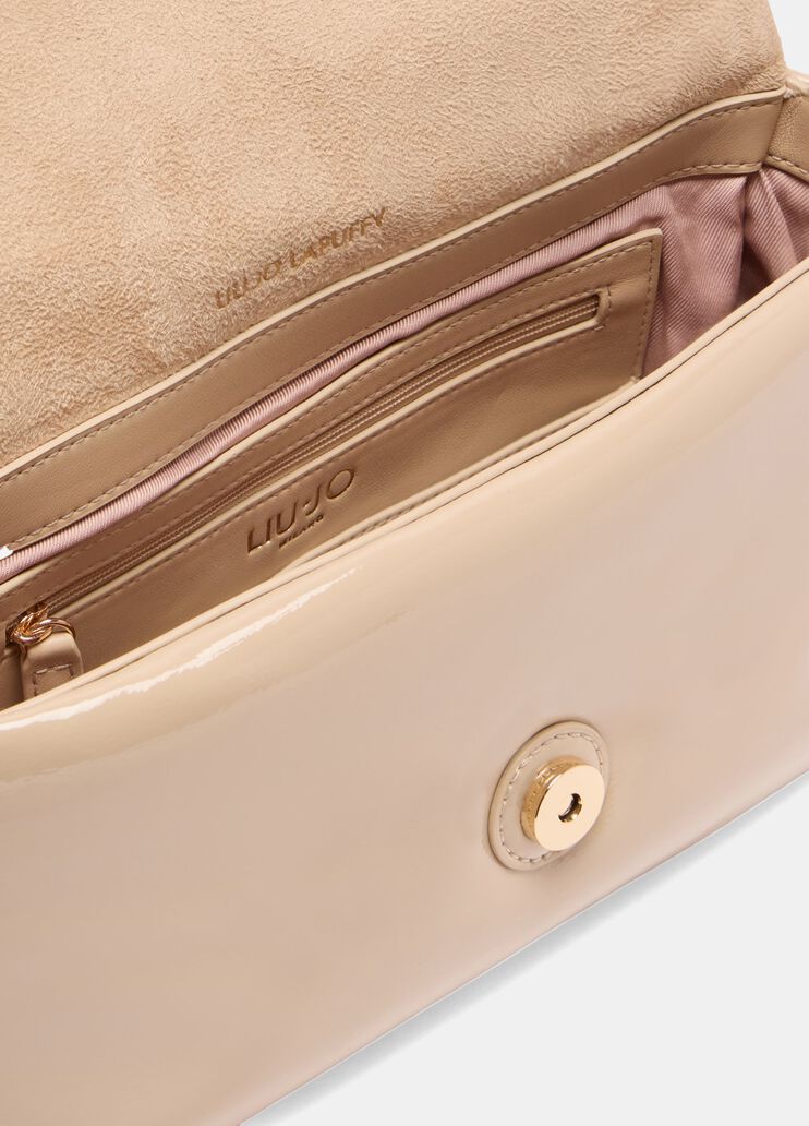 Medium glossy LaPuffy bag beige Liu Jo - large image number 6