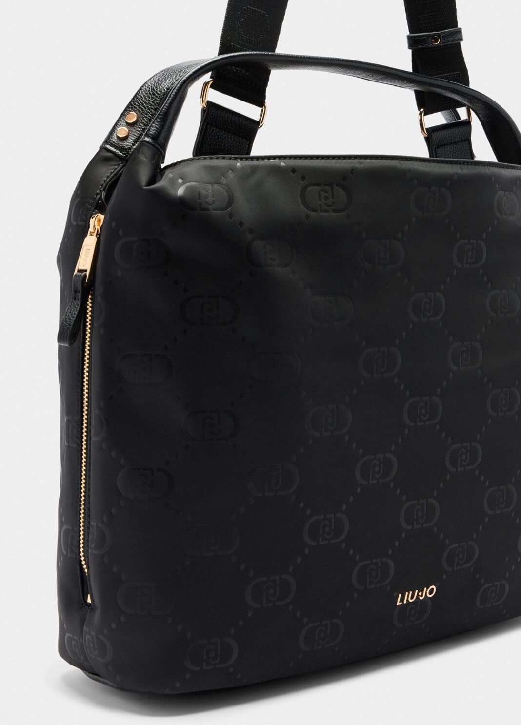 Borsa hobo grande in nylon nero Liu Jo - large image number 3