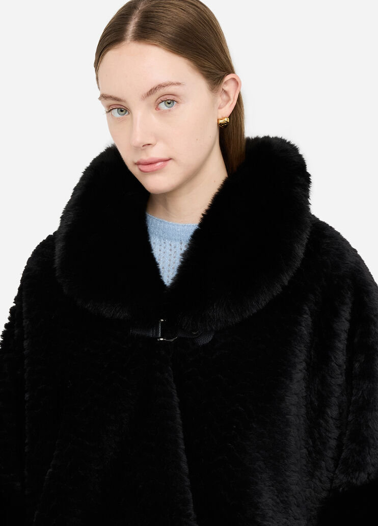 Gilet en imitation fourrure noir Liu Jo - large image number 2