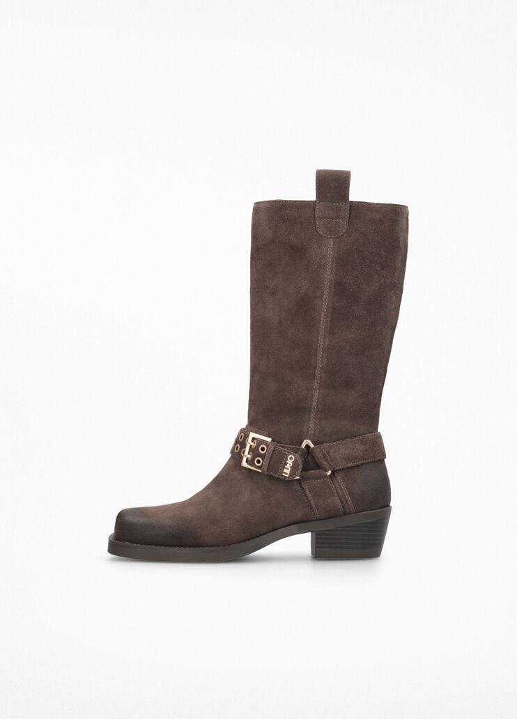 Suede Texan boots ebony Liu Jo - large image number 4  Suede Texan boots ebony Liu Jo - large image number 4