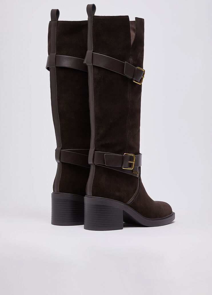 Hohe Wildlederstiefel Mokka Liu Jo - medium
