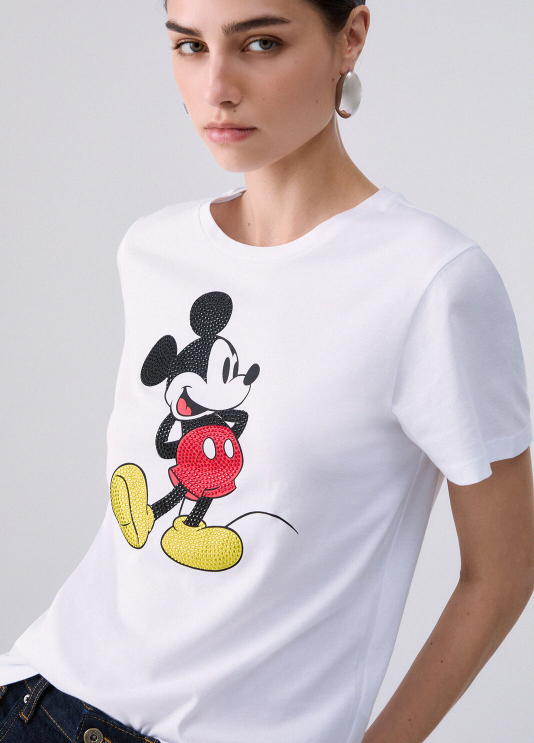 T-shirt imprim&eacute; blanc et Mister mouse Liu Jo - large image number 4