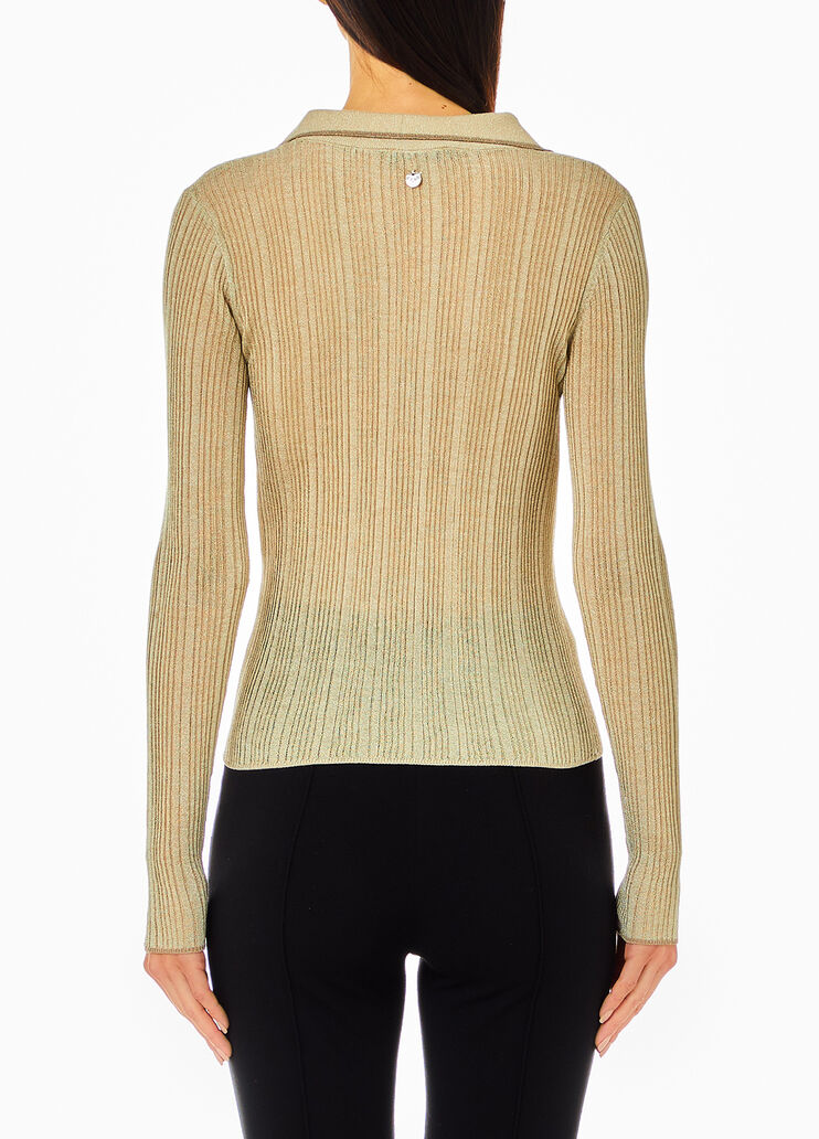 Polo en maille Lurex® or Liu Jo - medium Polo en maille Lurex® or Liu Jo - medium