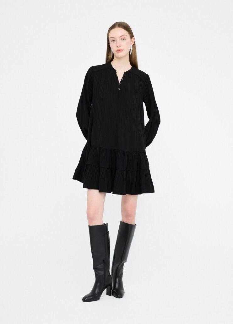 Short crêpe de chine dress black Liu Jo - large image number 5 Short crêpe de chine dress black Liu Jo - large image number 5