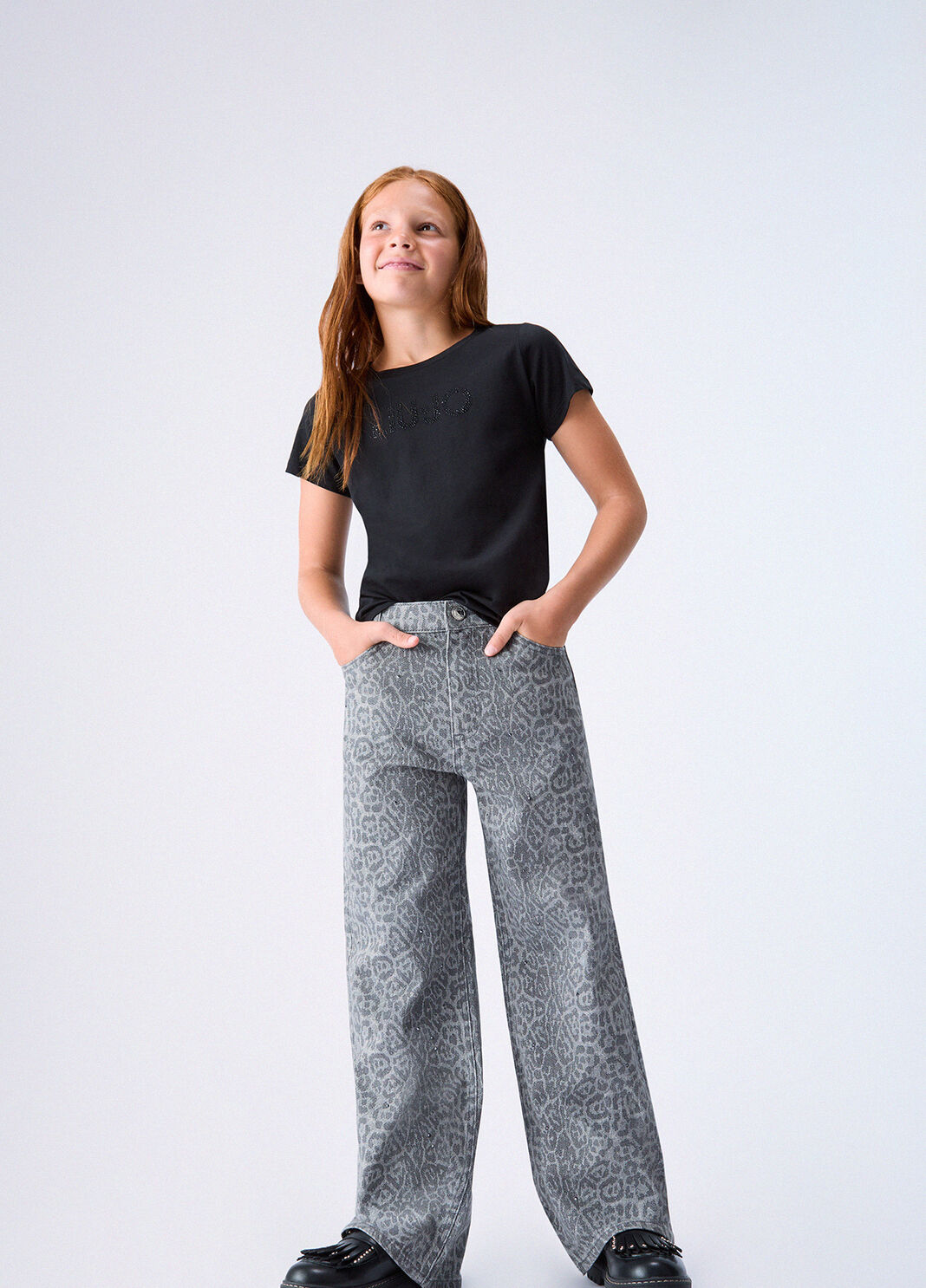Animal print pants with rhinestones animal print Liu Jo - large image number 0