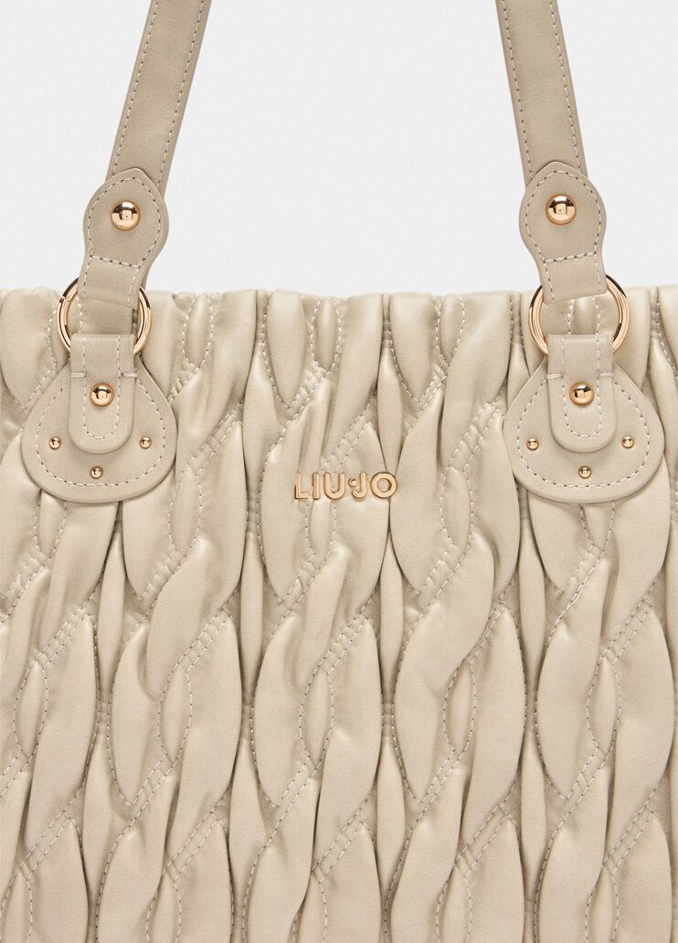 Medium quilted shopping bag  white Liu Jo - large image number 4