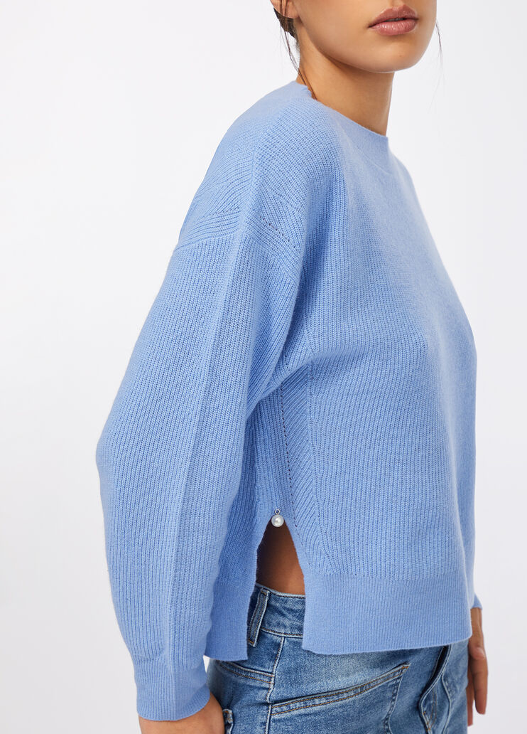 Pullover aus Wolle und Kaschmir Azurblau Liu Jo - medium