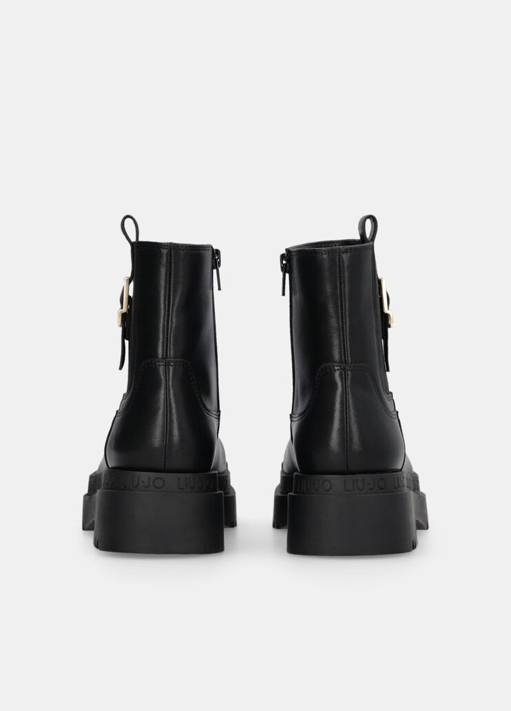 Plateau-Stiefelette aus Leder Schwarz Liu Jo - large image number 6 Plateau-Stiefelette aus Leder Schwarz Liu Jo - large image number 6