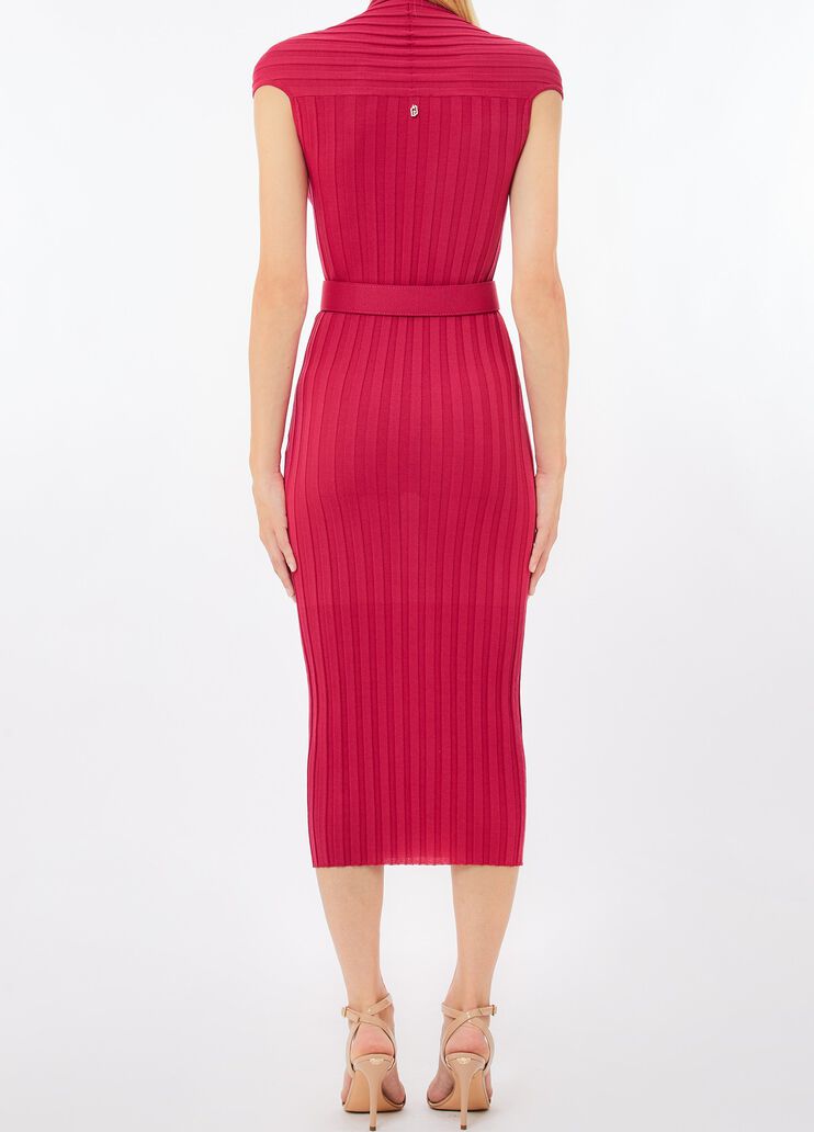 Knit dress with belt pink Liu Jo - medium
