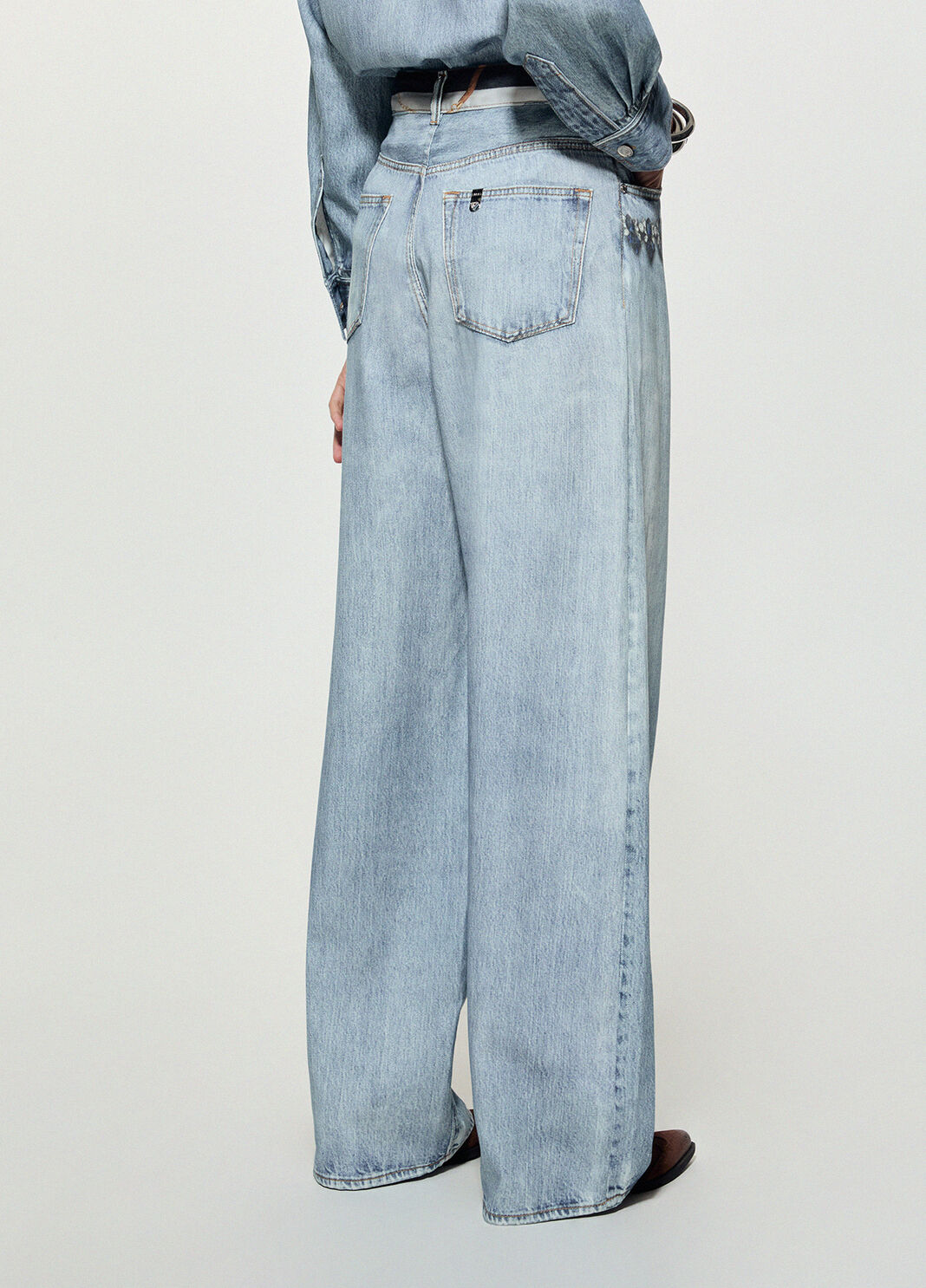 Flare-Jeans mit Tuch heller Denim Liu Jo - large image number 1