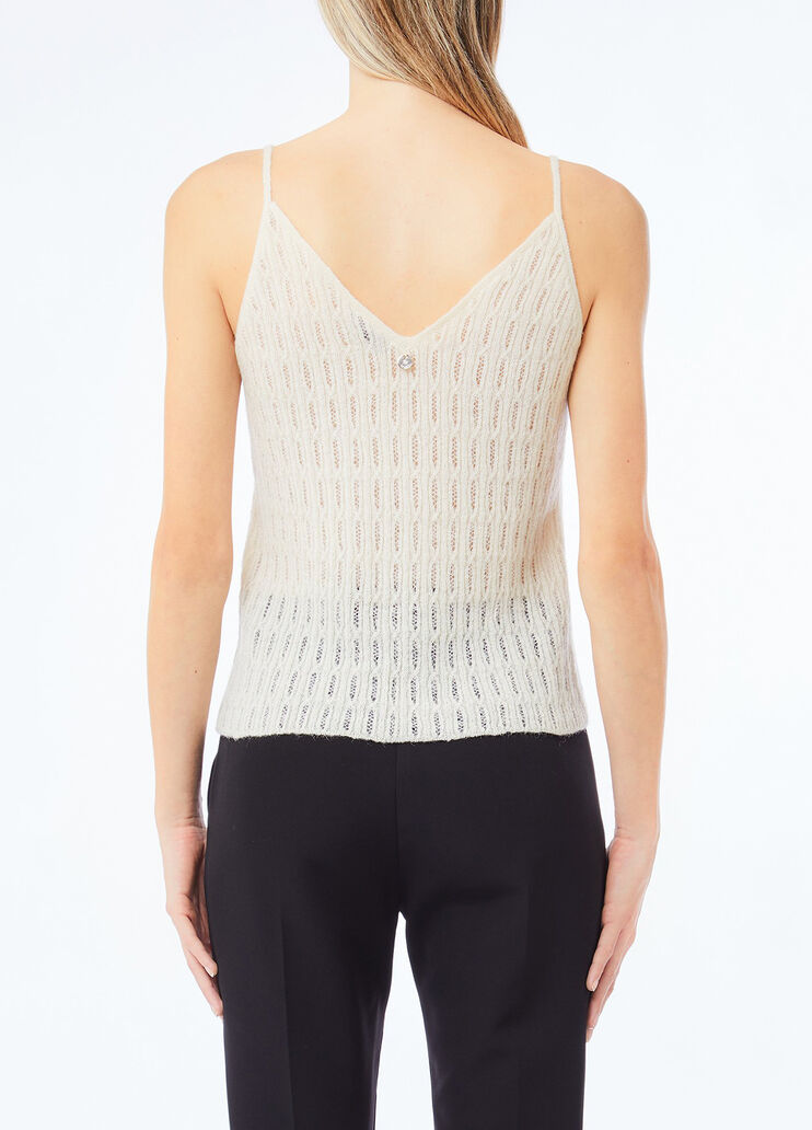 Top de lana y alpaca blanco Liu Jo - medium