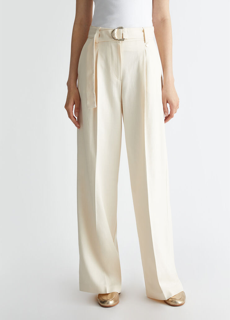 Pantalon palazzo couleur ivoire blanc Liu Jo - medium Pantalon palazzo couleur ivoire blanc Liu Jo - medium