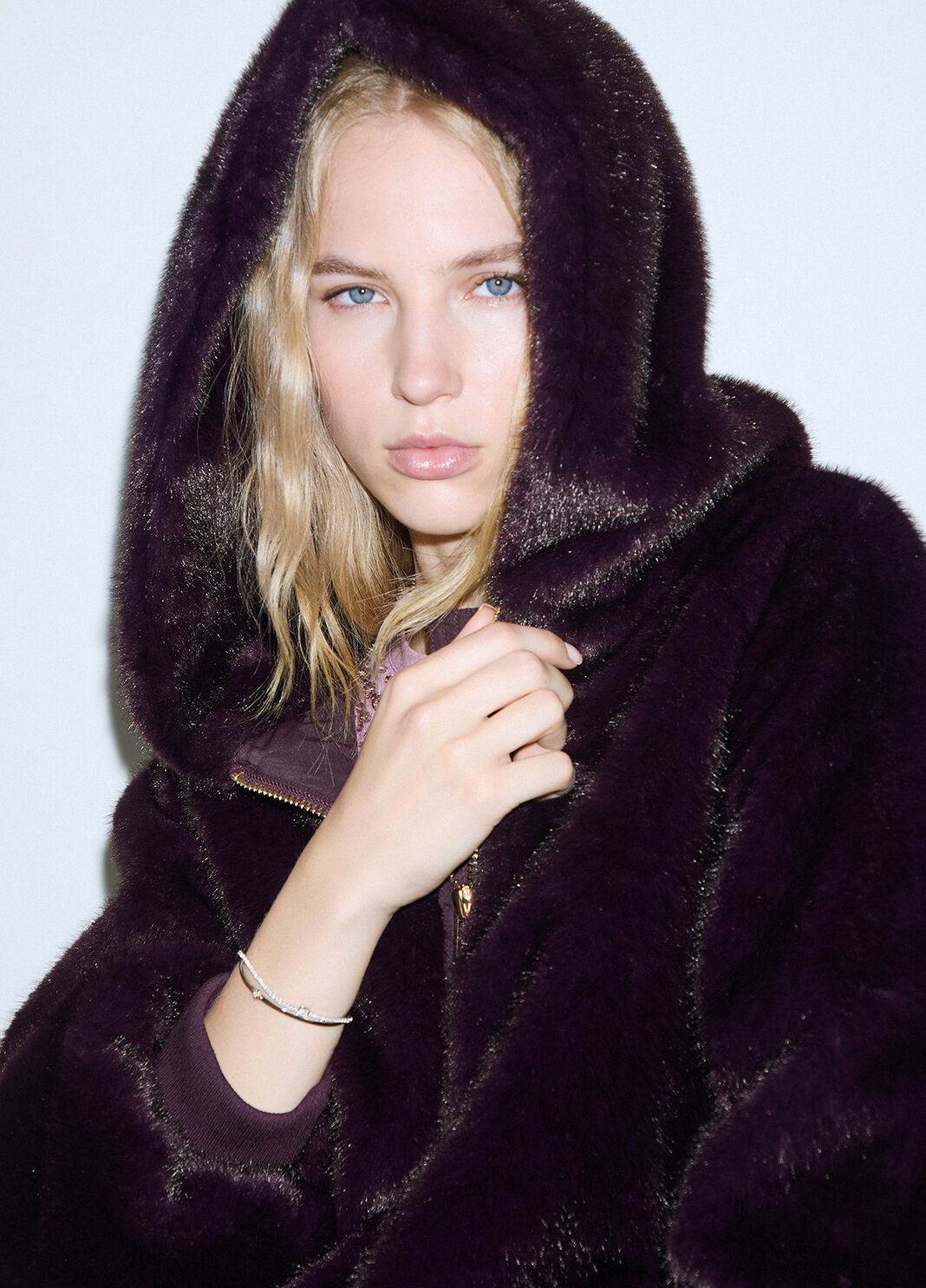 Oversized Teddy Jacket aubergine Liu Jo - large image number 3