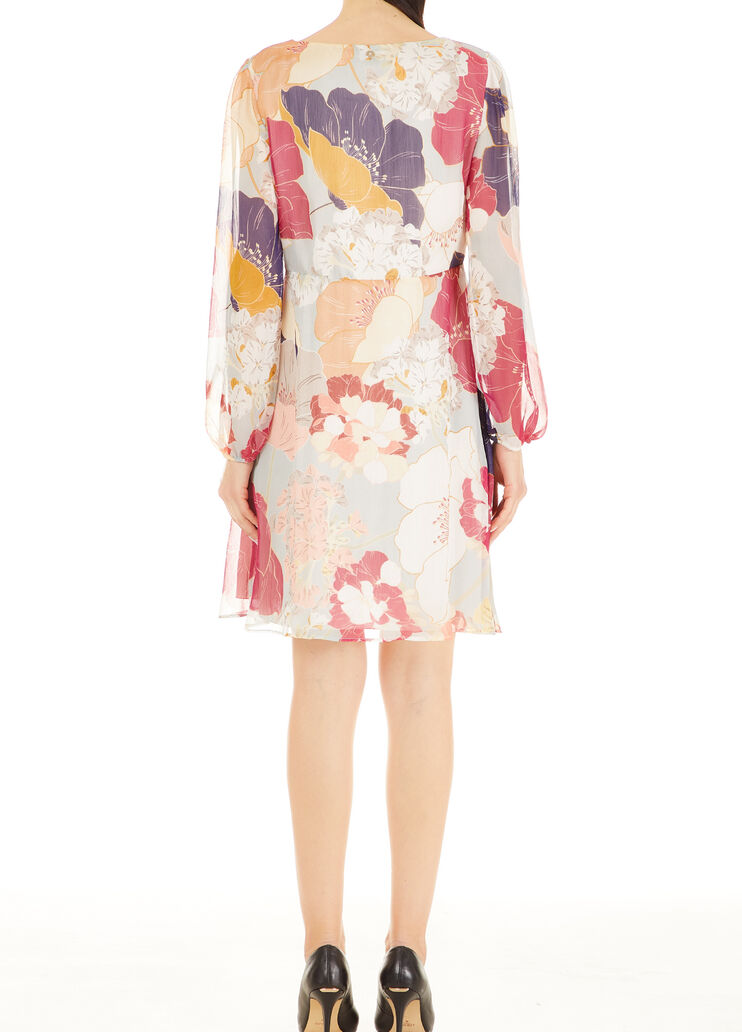 Short creponne dress Floral Liu Jo - large image number 1 Short creponne dress Floral Liu Jo - large image number 1