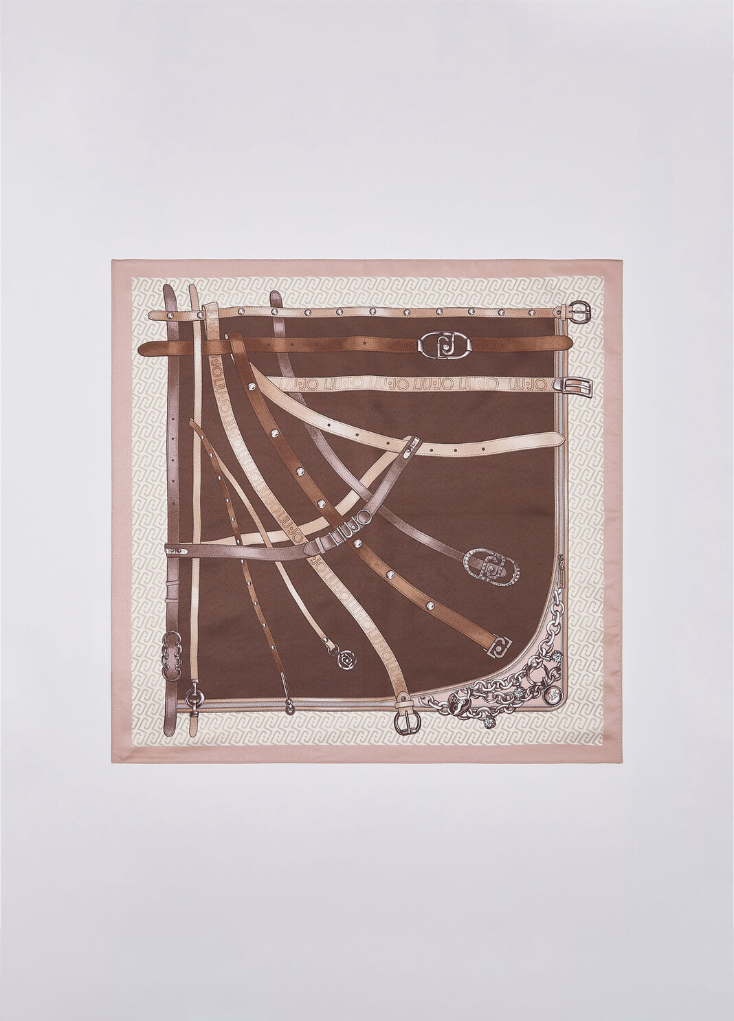 Small foulard with print dark brown Liu Jo - large image number 2