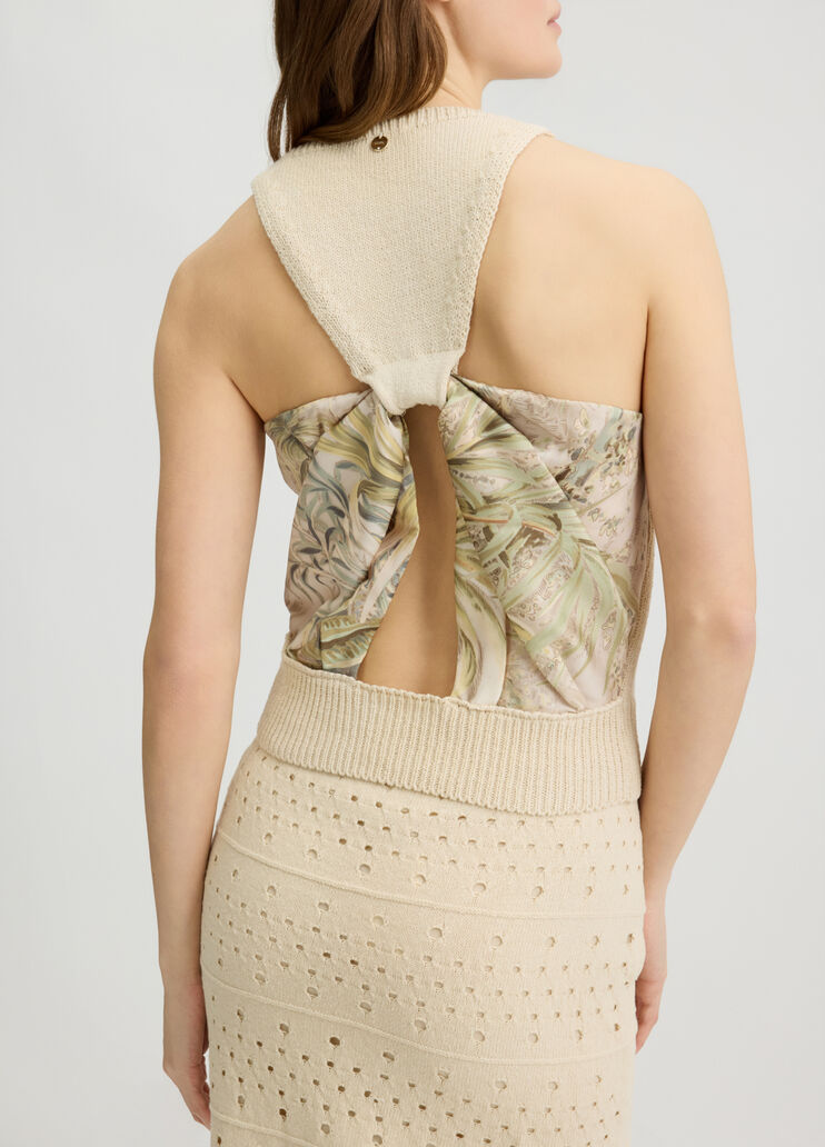 Knit top with cut-out detailing vanilla colour Liu Jo - medium Knit top with cut-out detailing vanilla colour Liu Jo - medium