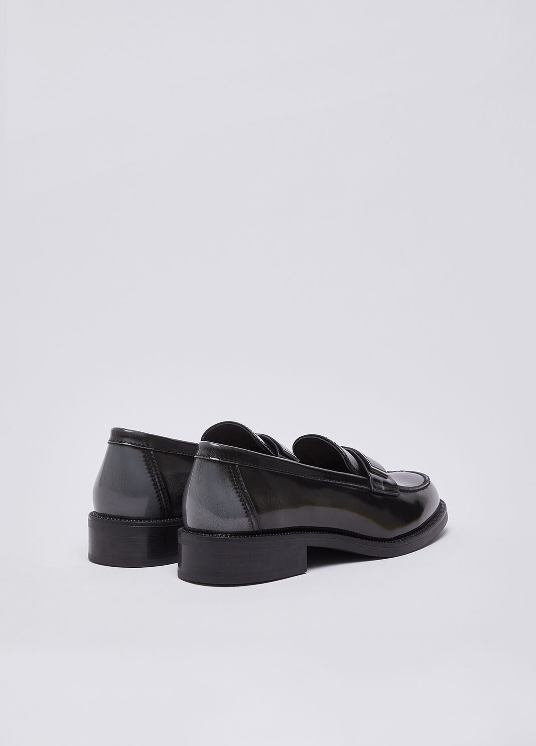 Brushed Leather Loafers black/grey Liu Jo - large image number 2