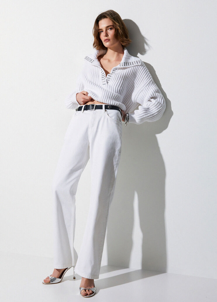 Pantal&oacute;n recto blanco Liu Jo - medium