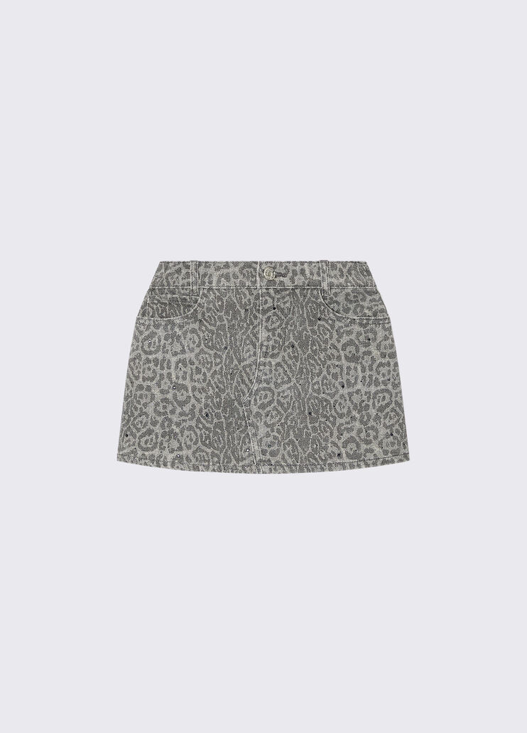 Animal Print Mini Skirt with Rhinestones animal print Liu Jo - medium
