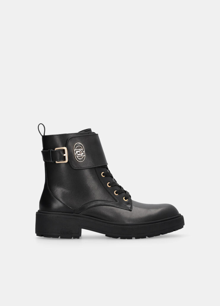 Leather combat boots black Liu Jo - medium Leather combat boots black Liu Jo - medium
