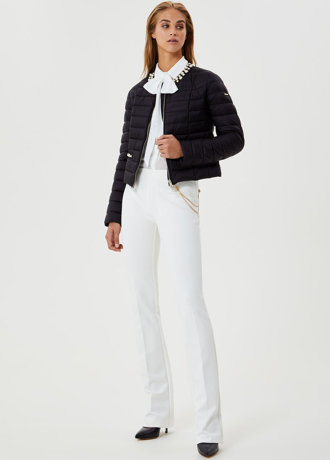 Bootcut trousers with chain White stars Liu Jo - large image number 3