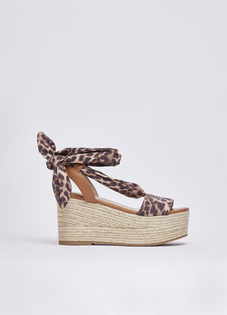 Wedge sandals with foulard animal print Liu Jo - medium