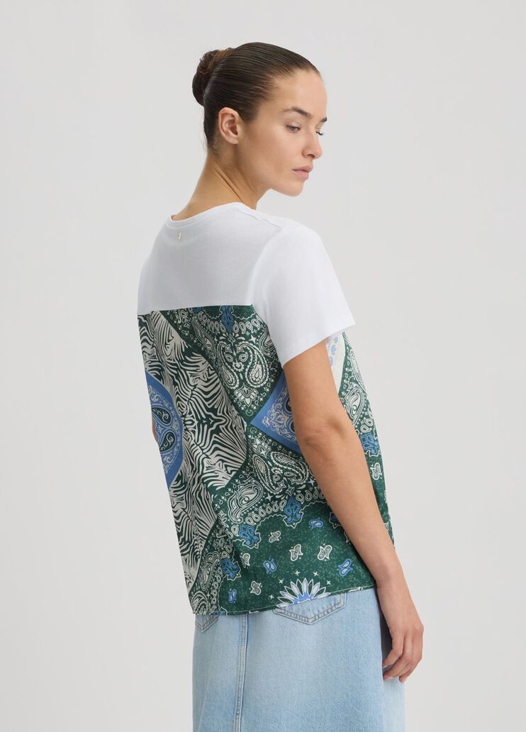 T-shirt with print white/blue cashmere Liu Jo - large image number 1 T-shirt with print white/blue cashmere Liu Jo - large image number 1