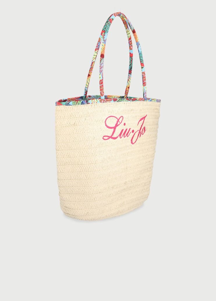 Straw beach bag Multi-coloured print Liu Jo - large image number 2
