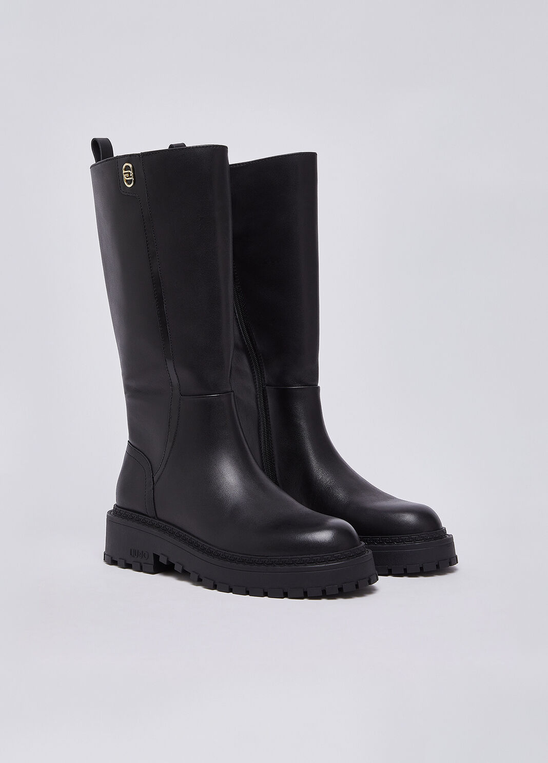 Hohe Stiefel aus Leder Schwarz Liu Jo - large image number 1