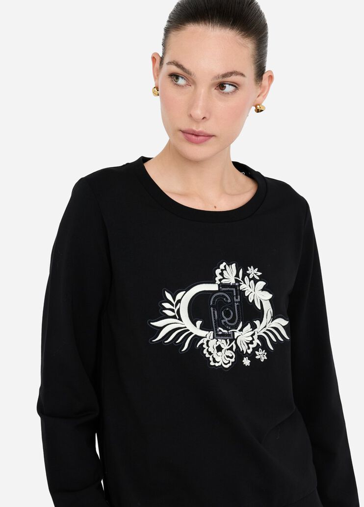 Liu Jo Better sweatshirt black Liu Jo - large image number 4 Liu Jo Better sweatshirt black Liu Jo - large image number 4