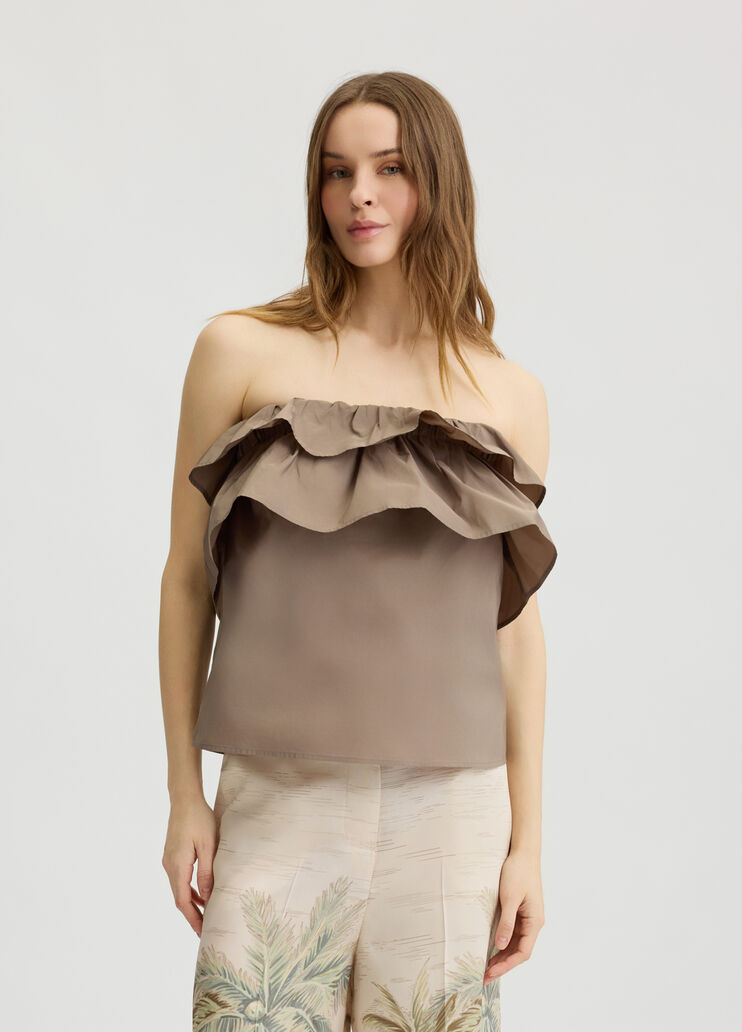 Taffeta top beige Liu Jo - large image number 0 Taffeta top beige Liu Jo - large image number 0