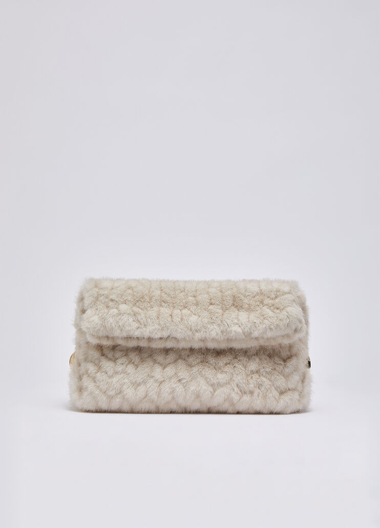 Riccy Bag in Faux Fur cream Liu Jo - medium