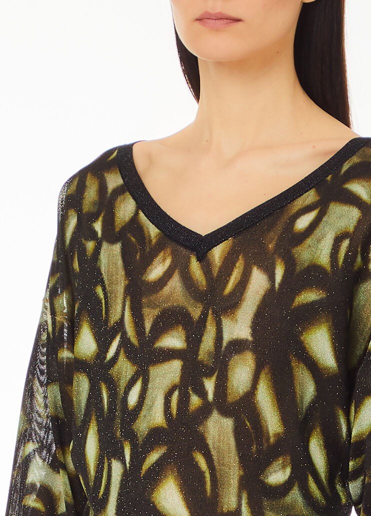 Maglia con stampa verde Liu Jo - large image number 2 Maglia con stampa verde Liu Jo - large image number 2