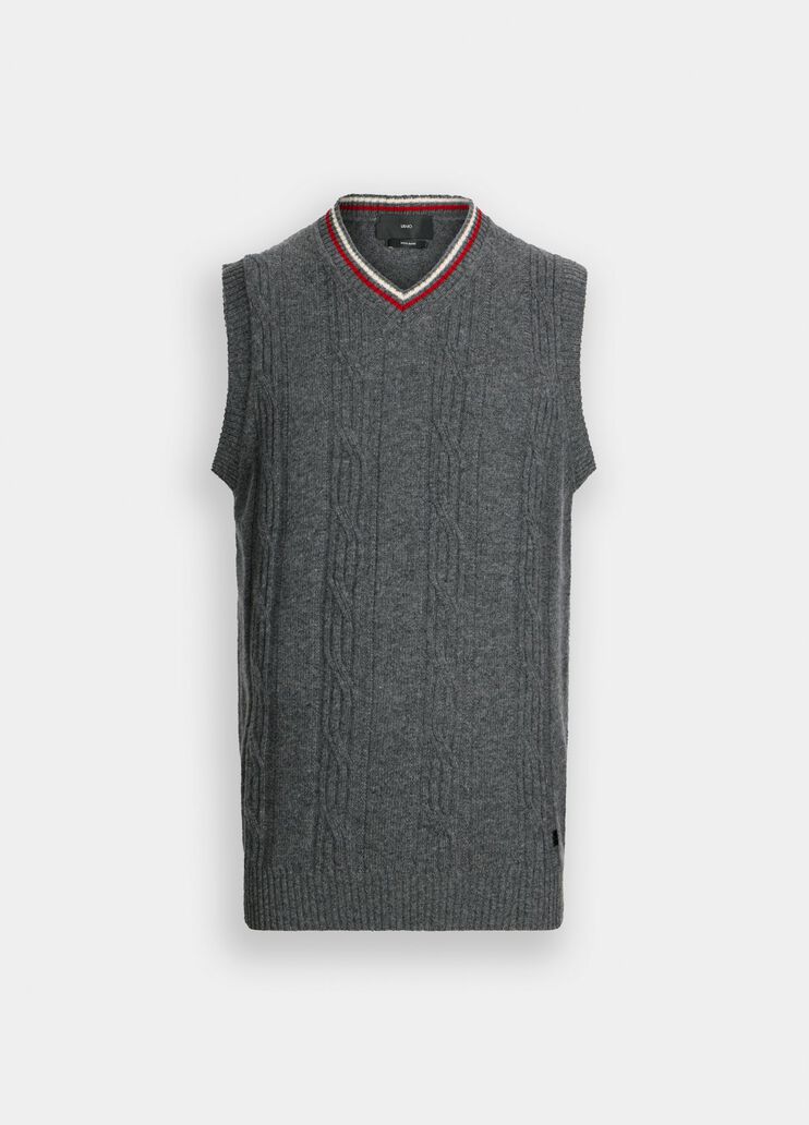 Wool knit vest dark grey Liu Jo - large image number 6