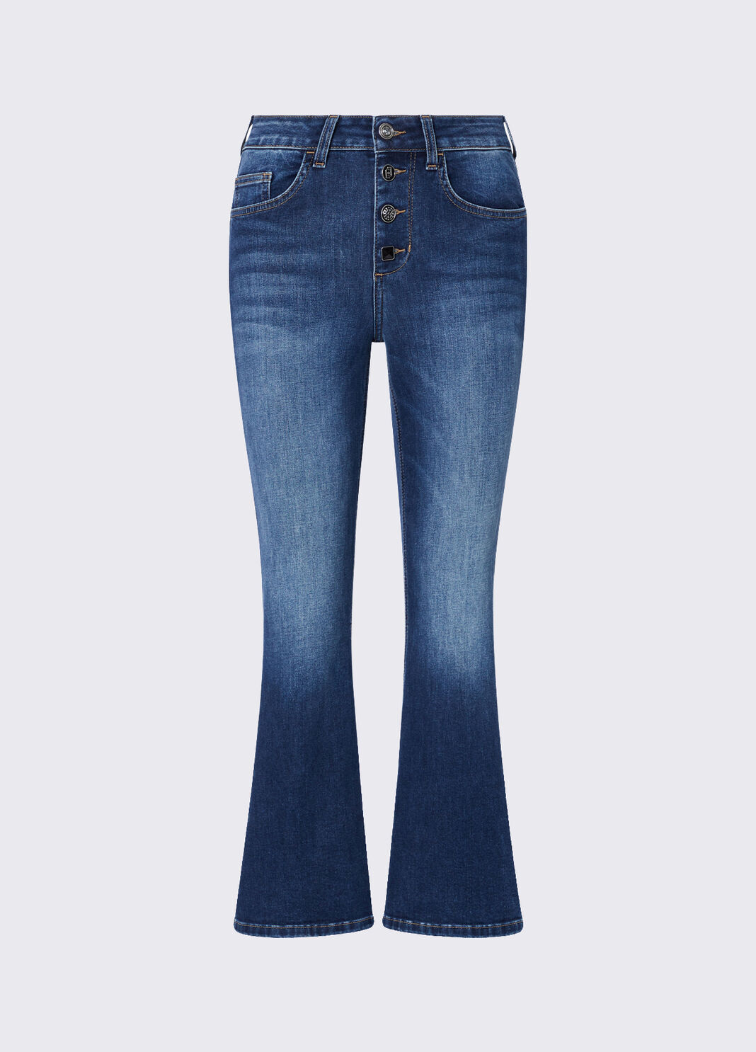 Bootcut jeans with jewel buttons dark blue denim Liu Jo - large image number 6