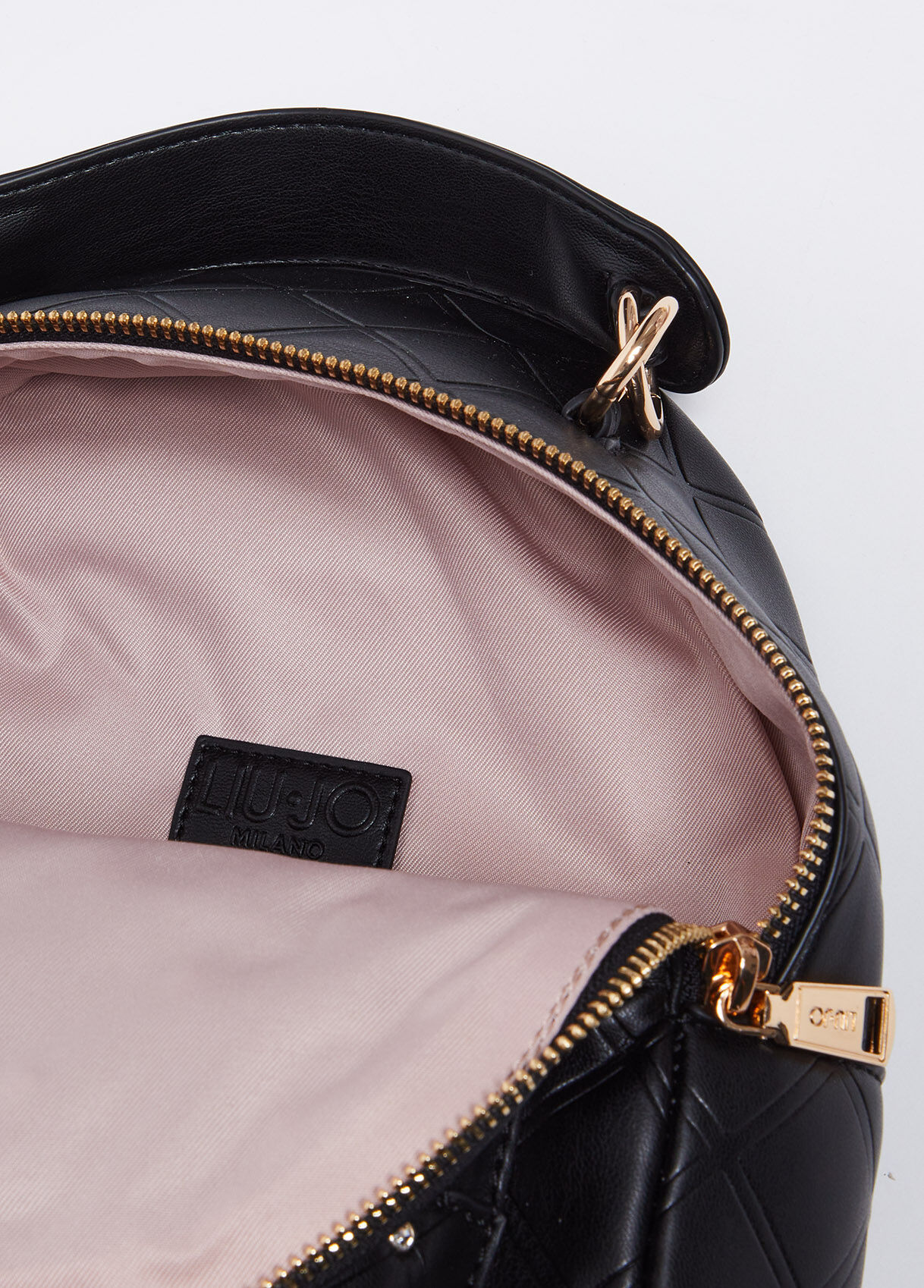 Quilted backpack with gemstones colour black | Liu Jo