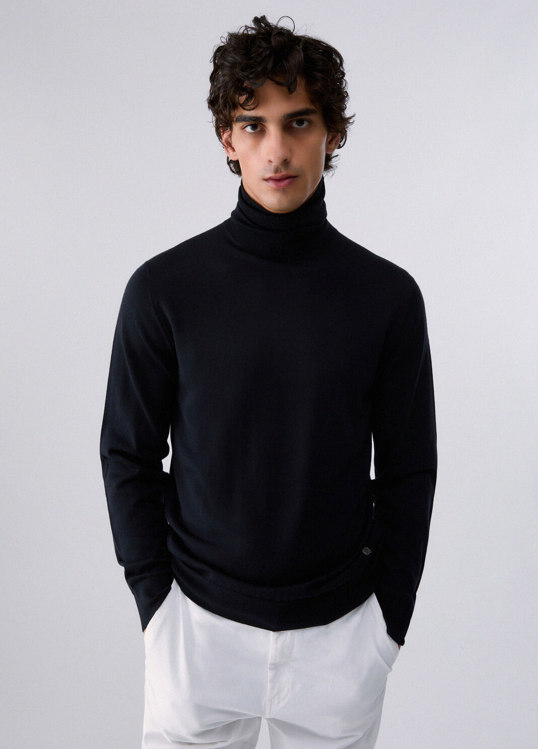 Merino Wool Turtleneck Sweater dark blue Liu Jo - large image number 0