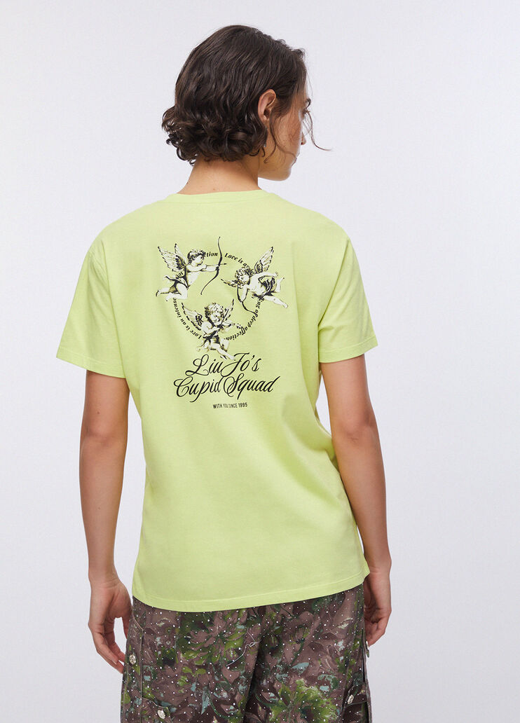 T-Shirt mit Print und Applikationen gelb Liu Jo - large image number 1