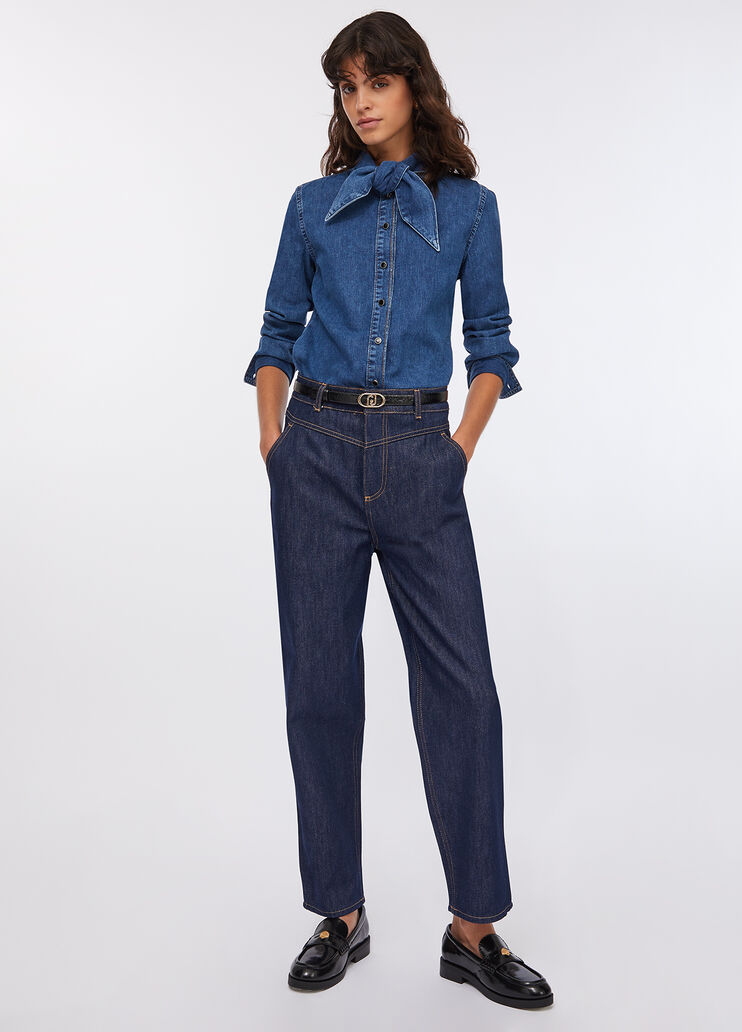 Denim shirt blue denim Liu Jo - large image number 5 Denim shirt blue denim Liu Jo - large image number 5