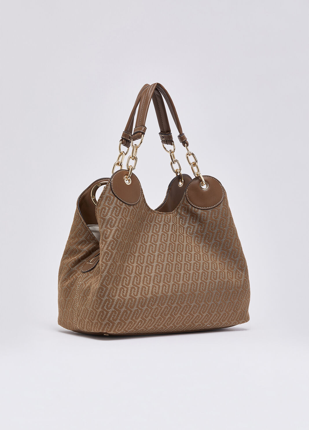 Medium Jacquard Satchel Bag beige Liu Jo - large image number 3