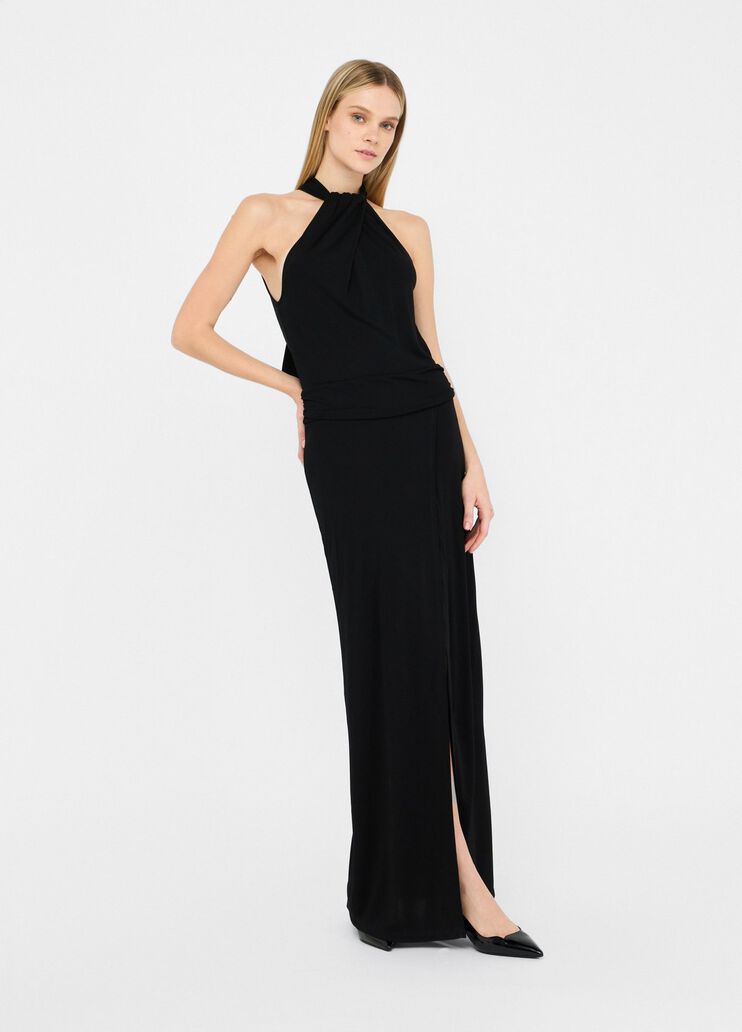 Kleid mit Schal Schwarz Liu Jo - medium Kleid mit Schal Schwarz Liu Jo - medium