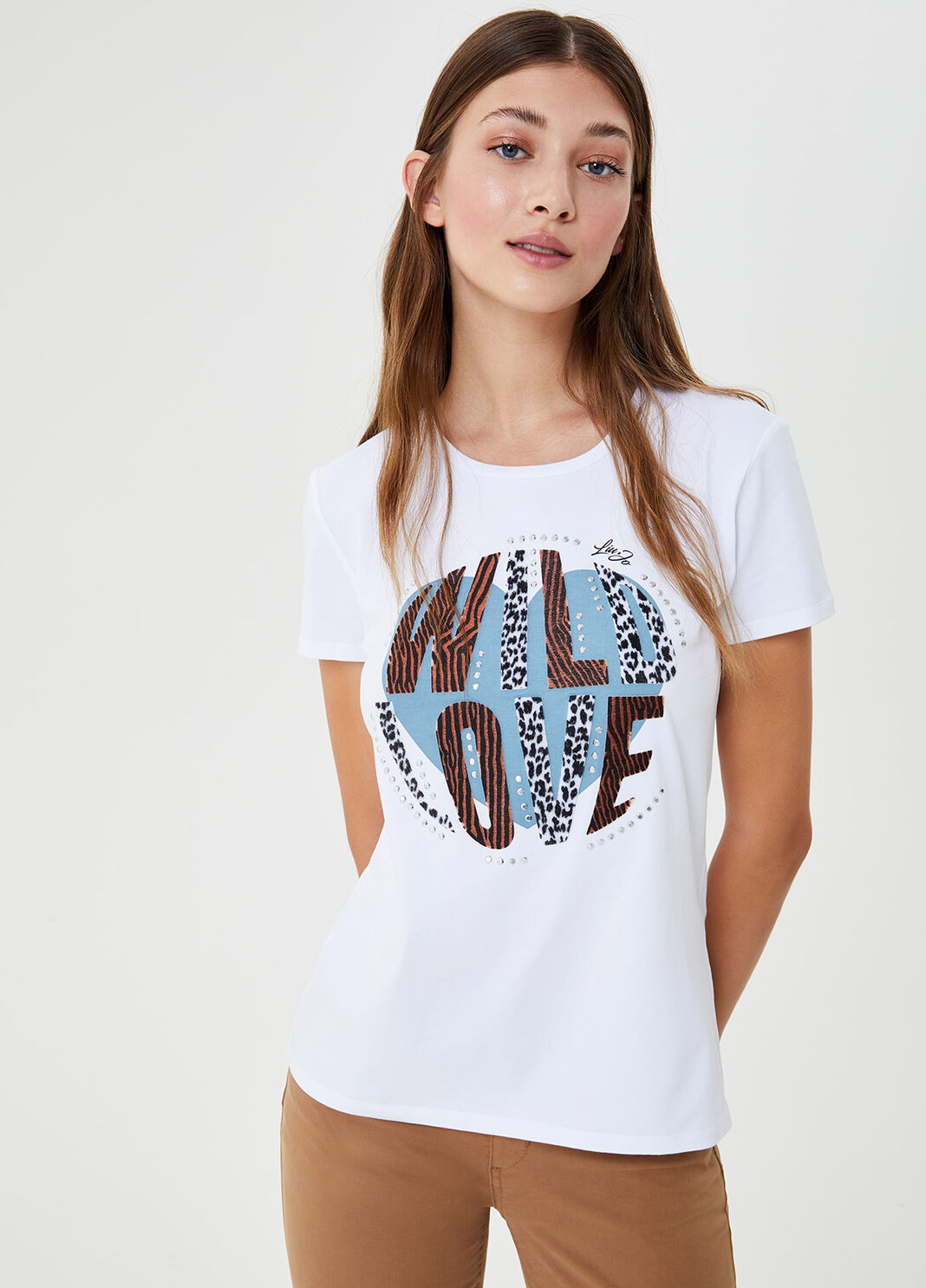T-shirt with print White Liu Jo - large image number 0