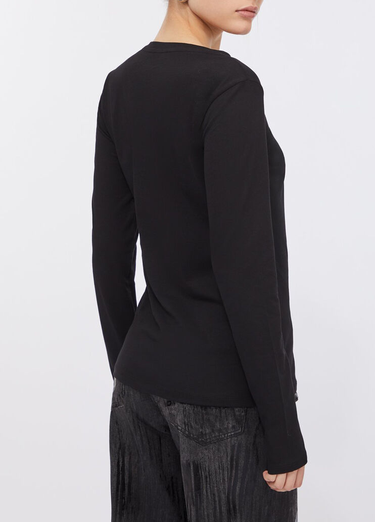 T-shirt a &Auml;rmel lang Schwarz Liu Jo - medium
