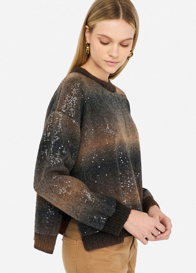 Jumper with sequins brown Liu Jo - large image number 3 Jumper with sequins brown Liu Jo - large image number 3
