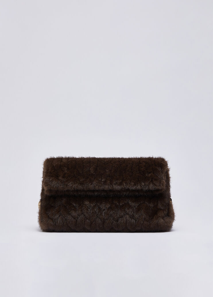 Riccy Bag in Faux Fur dark brown Liu Jo - medium