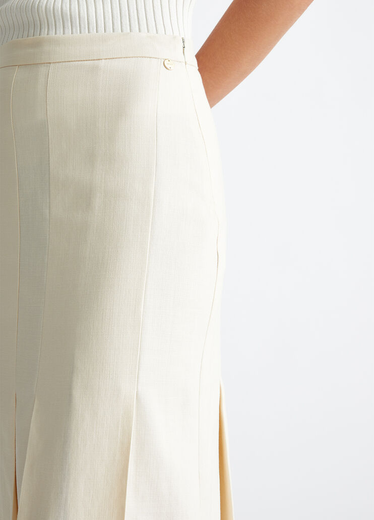 Midi-Faltenrock weiß Liu Jo - large image number 2