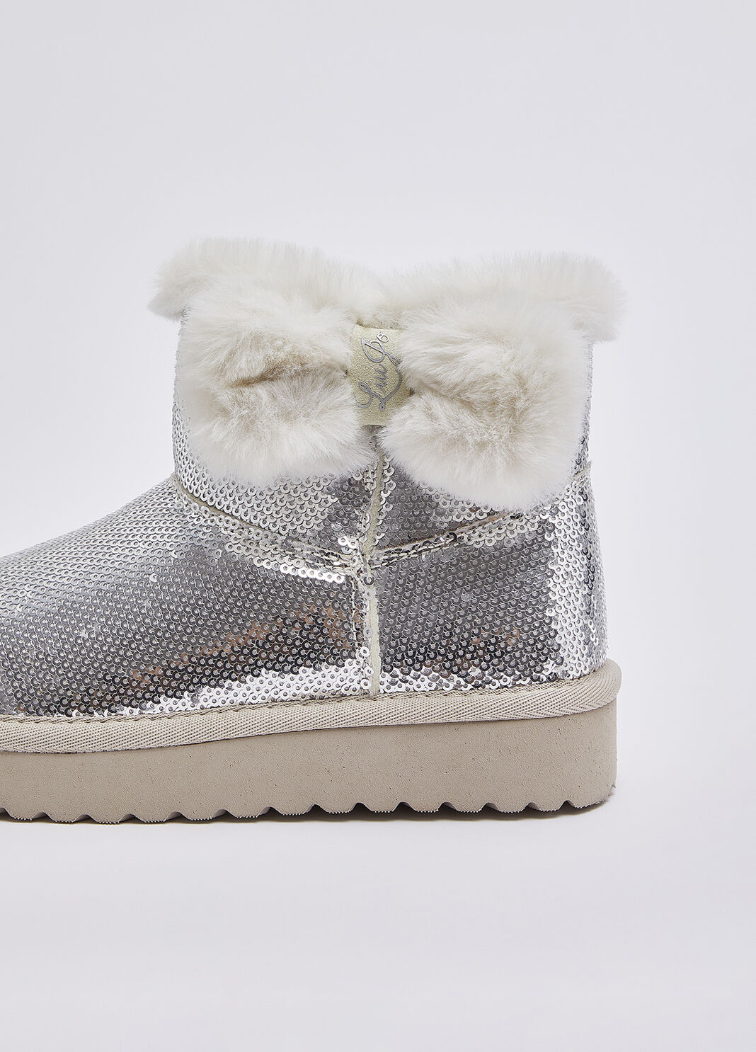 Warm ankle boots with sequins silver Liu Jo - large image number 4