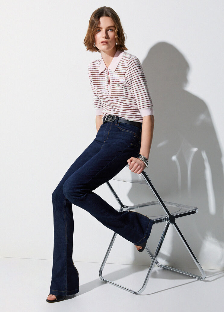 High-rise jeans with zip dark denim Liu Jo - medium