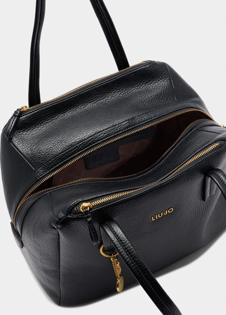Medium satchel with charm black Liu Jo - large image number 5
